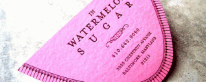 watermelon business card