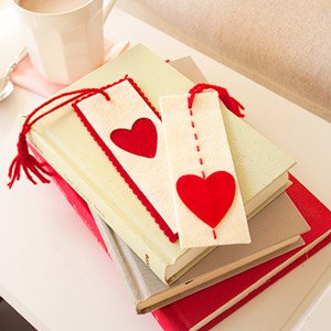 felt valentines bookmark
